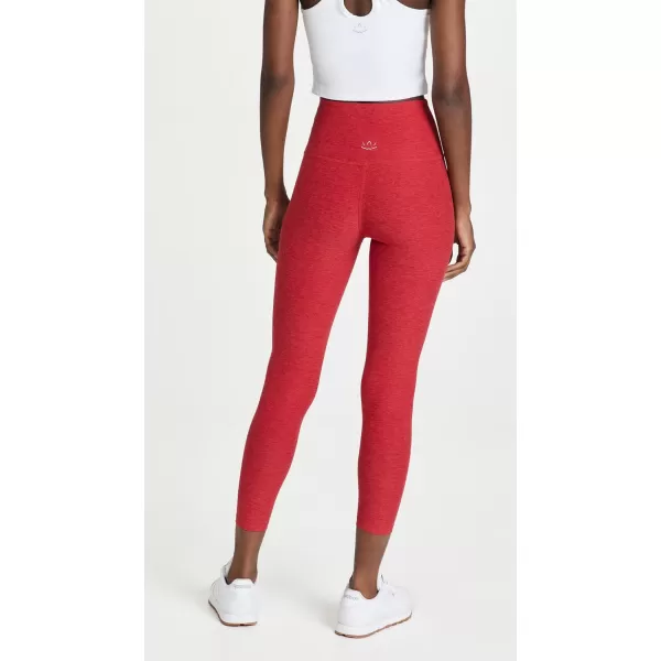 Beyond Yoga Womens High Waisted Midi LeggingsCurrant Red Heather