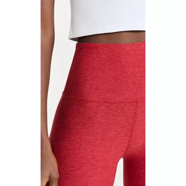 Beyond Yoga Womens High Waisted Midi LeggingsCurrant Red Heather