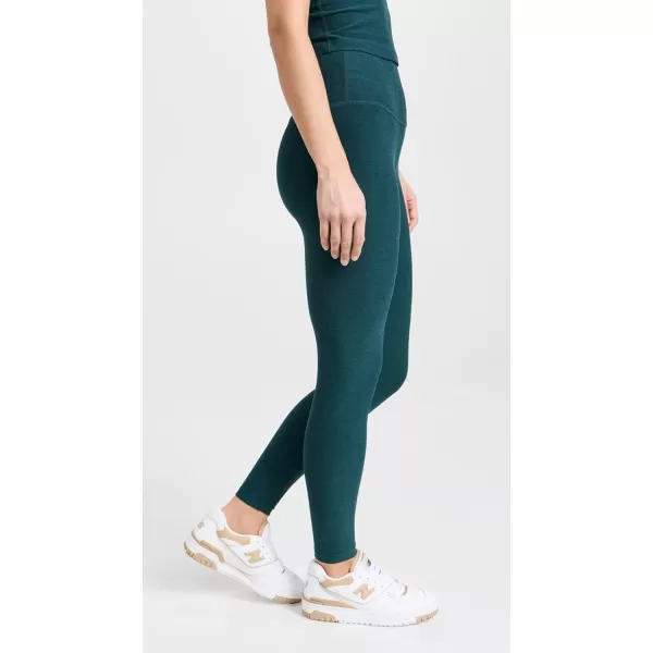 Beyond Yoga Womens High Waisted Midi LeggingsMidnight Green Heather