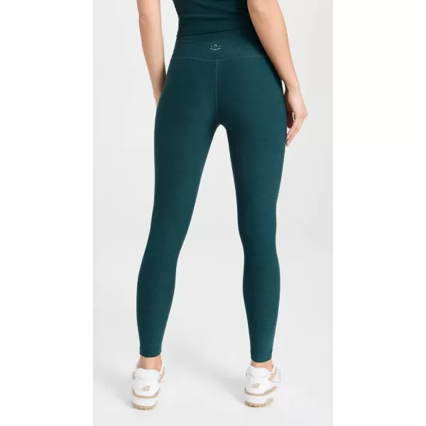 Beyond Yoga Womens High Waisted Midi LeggingsMidnight Green Heather