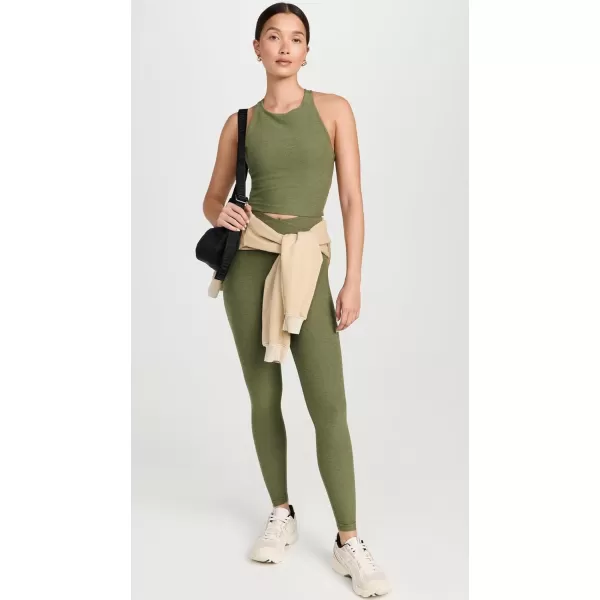 Beyond Yoga Womens Spacedye Refocus Cropped TankMoss Green Heather