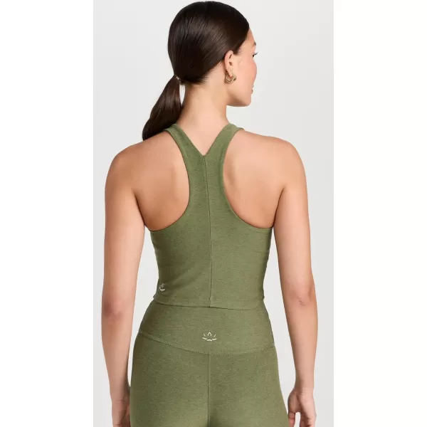 Beyond Yoga Womens Spacedye Refocus Cropped TankMoss Green Heather