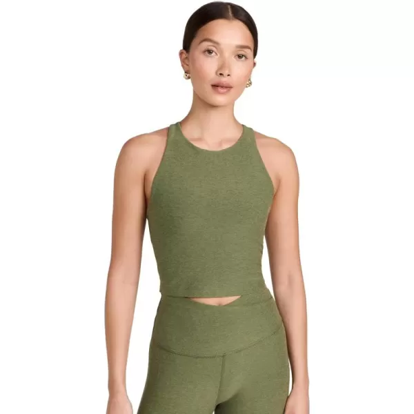 Beyond Yoga Womens Spacedye Refocus Cropped TankMoss Green Heather