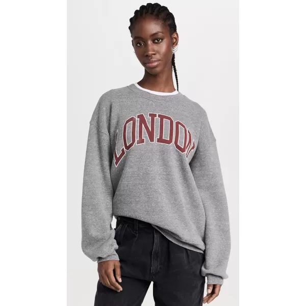 DAYDREAMER Womens London BF Crew SweatshirtHeather Grey