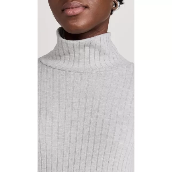 DONNI Womens Sweater Rib Turtleneck DressHeather Grey