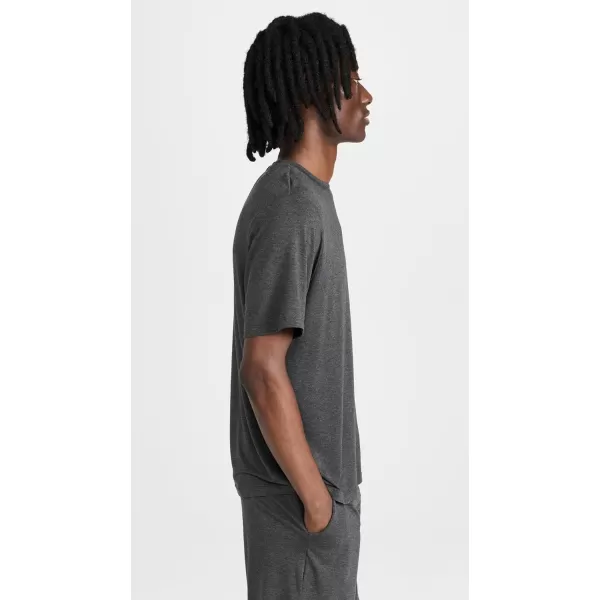 Eberjey Mens Henry Short PJ SetCharcoal Heather