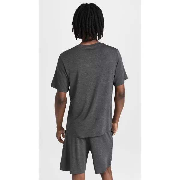 Eberjey Mens Henry Short PJ SetCharcoal Heather