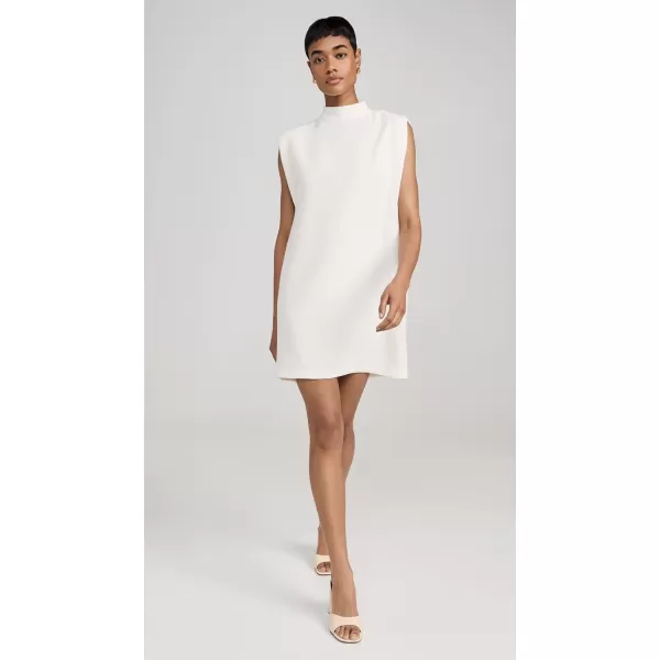 English Factory Mock Neck Sleeveless Shift DressOffwhite