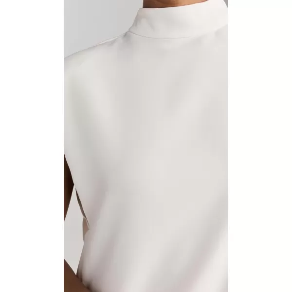 English Factory Mock Neck Sleeveless Shift DressOffwhite