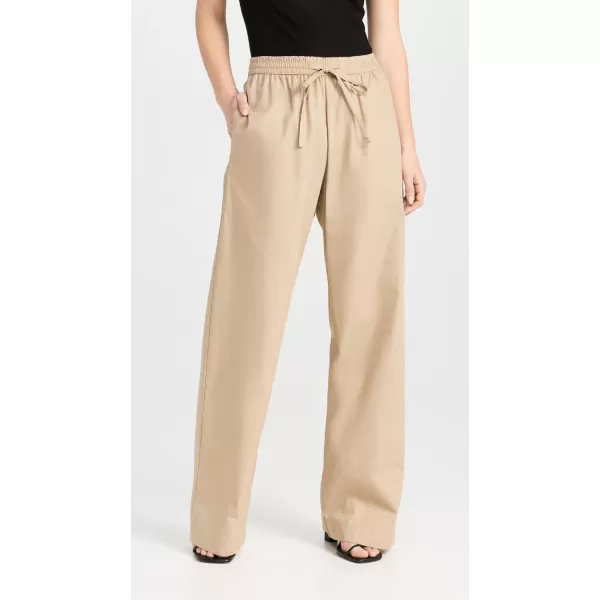 Enza Costa Womens Poplin Resort PantsTan