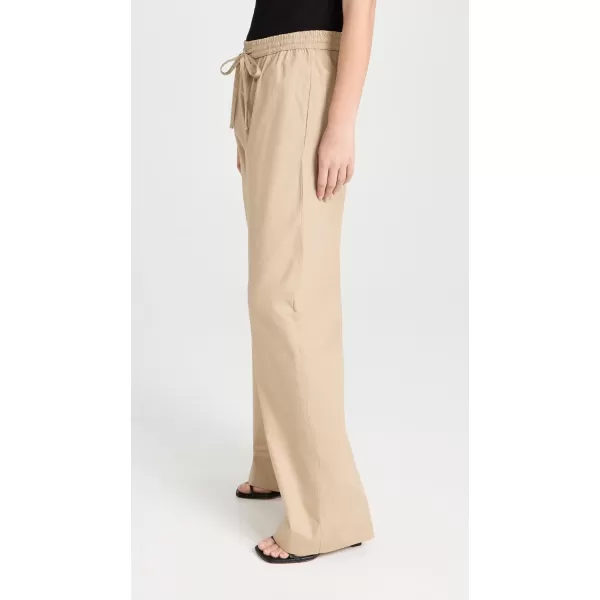 Enza Costa Womens Poplin Resort PantsTan