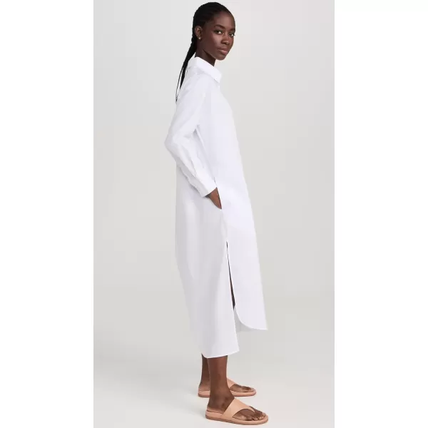 Enza Costa Womens Poplin ShirtdressWhite