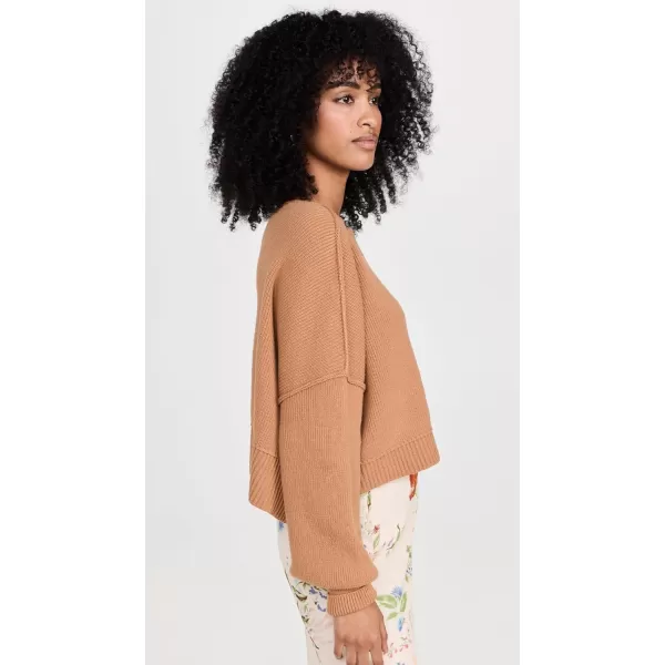 FP Movement Womens Easy Street Crop PulloverCamel