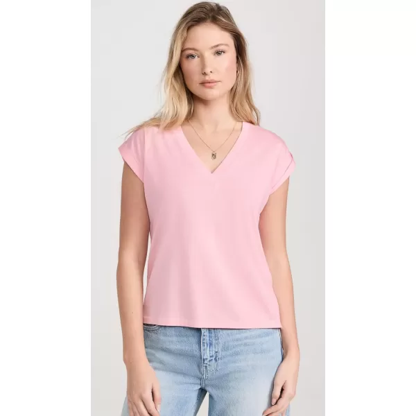 FRAME Womens Easy V Neck TeeDusty Pink