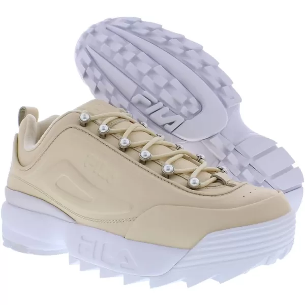 Fila Unisex Retro Spike Italian Sport ShoeBeigeWhite