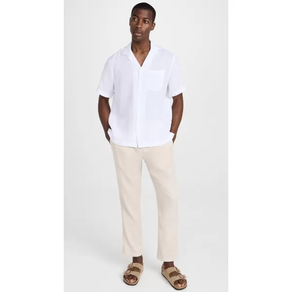 Frescobol Carioca Mens Oscar Linen ChinosSand