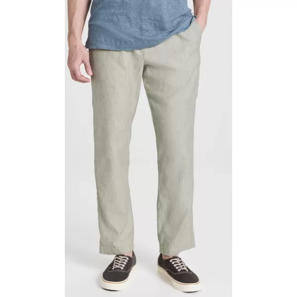 Frescobol Carioca Mens Oscar STR Linen ChinosPastel Green