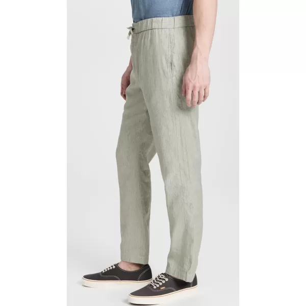 Frescobol Carioca Mens Oscar STR Linen ChinosPastel Green