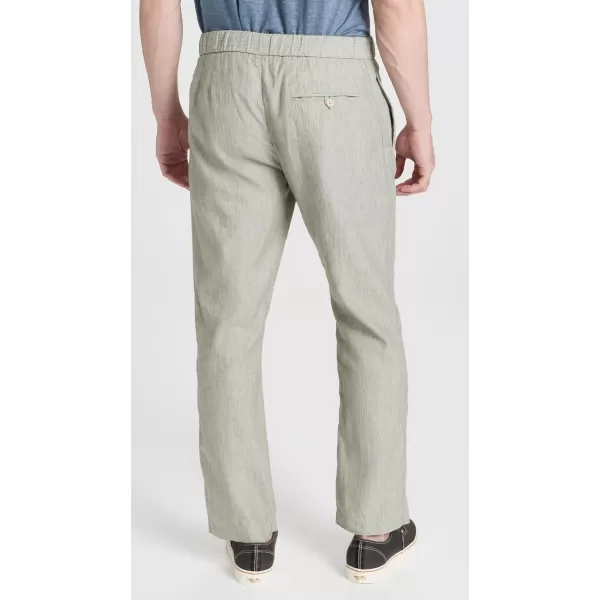 Frescobol Carioca Mens Oscar STR Linen ChinosPastel Green