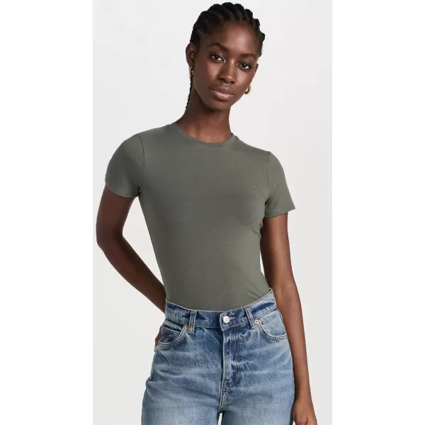 Good American Womens Cropped Bbay TeeFatigue001