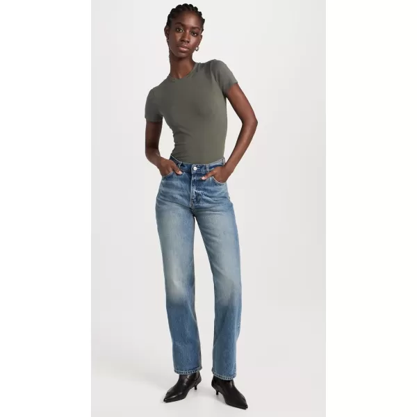 Good American Womens Cropped Bbay TeeFatigue001