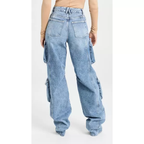 Good American Womens Denim Cargo JeansIndigo301