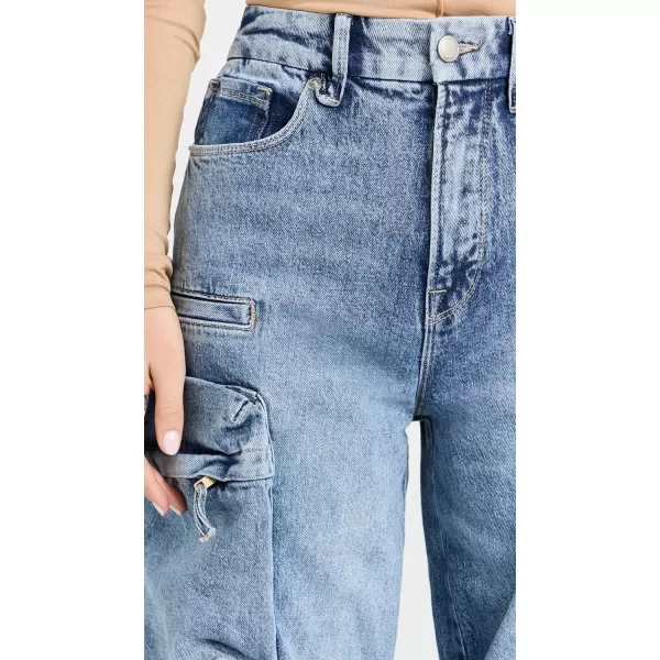 Good American Womens Denim Cargo JeansIndigo301