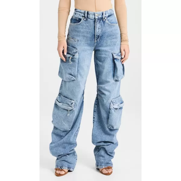 Good American Womens Denim Cargo JeansIndigo301