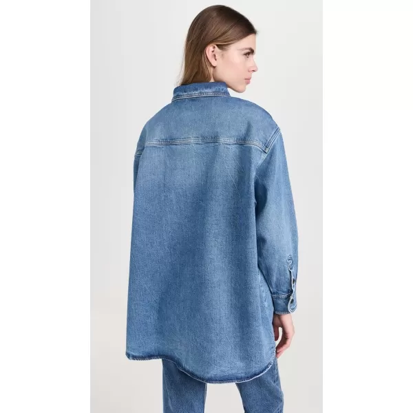 Good American Womens Denim Oversized ShirtIndigo599