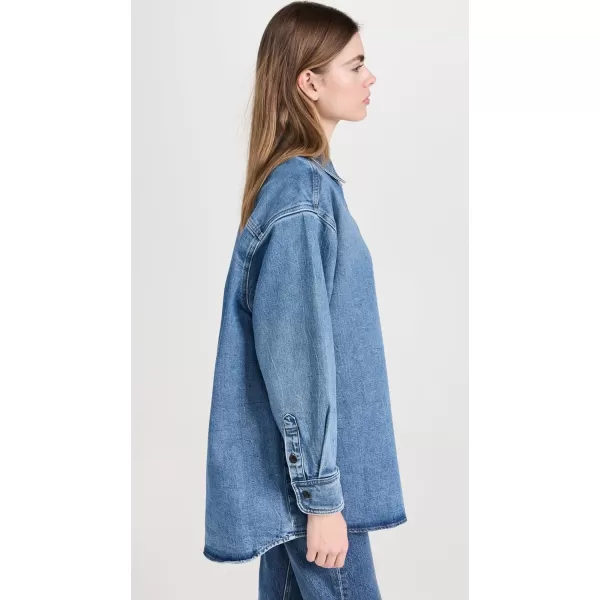 Good American Womens Denim Oversized ShirtIndigo599