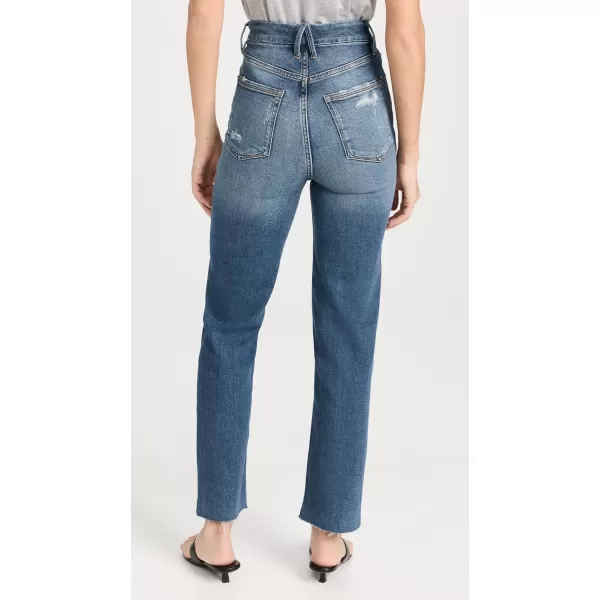 Good American Womens Good Boy Straight Cropped JeansIndigo604