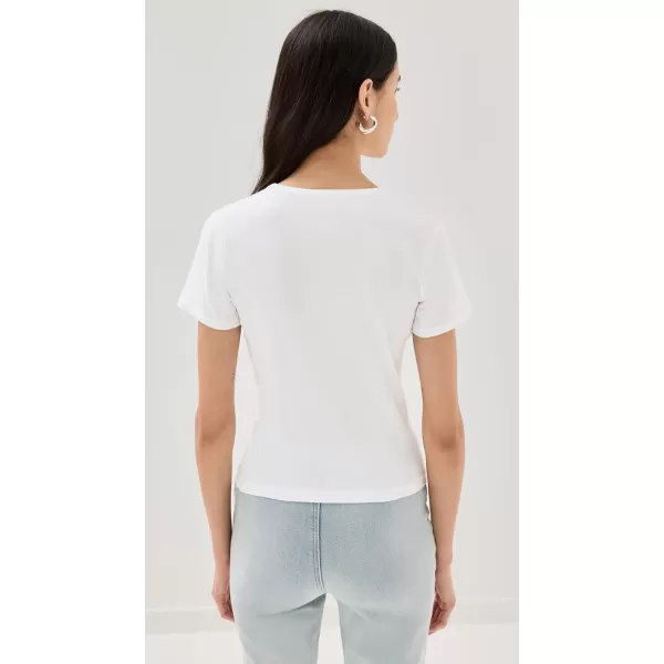 Good American Womens Slim Fitted TeeWhite001