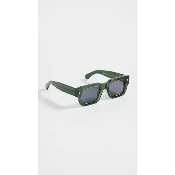 Illesteva Lewis Pine Sunglasses with Grey Flat LensesGreen