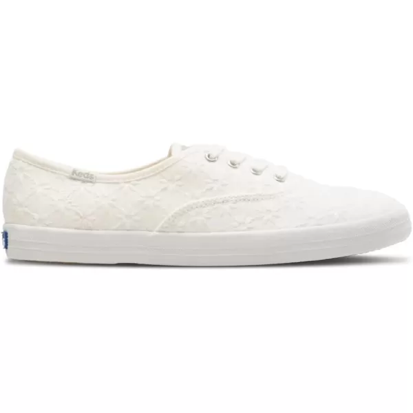 Keds Womens Champion Seasonal Canvas SneakerWhite Starburst Eyelet