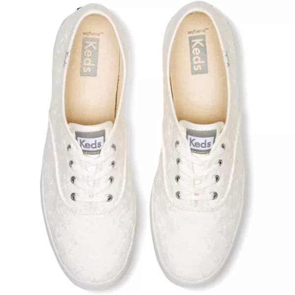 Keds Womens Champion Seasonal Canvas SneakerWhite Starburst Eyelet