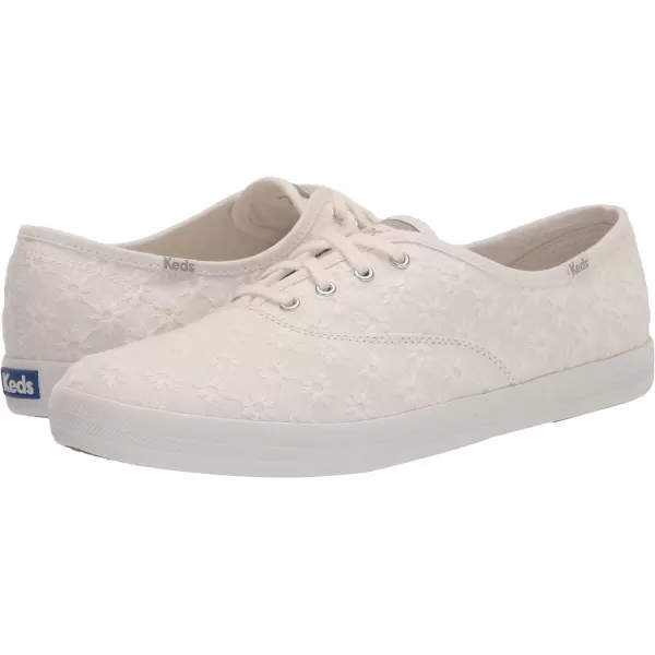 Keds Womens Champion Seasonal Canvas SneakerWhite Starburst Eyelet