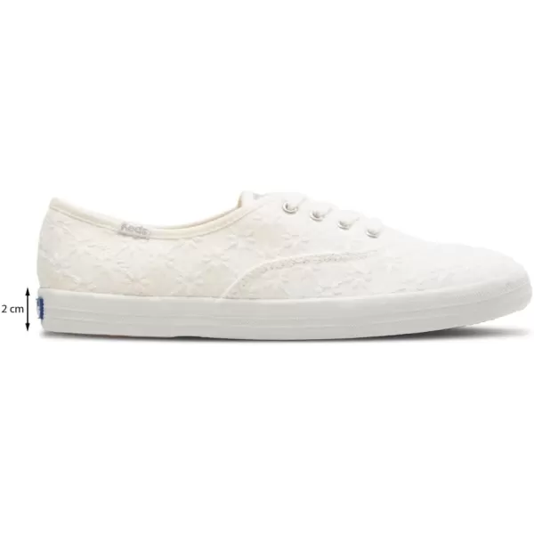 Keds Womens Champion Seasonal Canvas SneakerWhite Starburst Eyelet