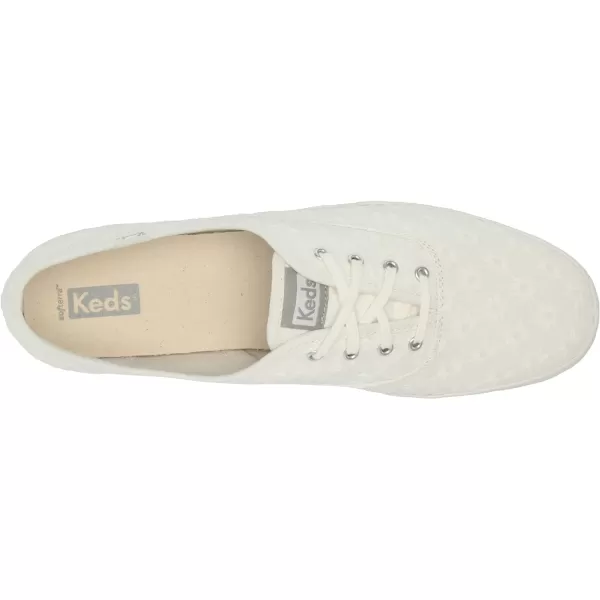 Keds Womens Champion Seasonal Canvas SneakerWhite Starburst Eyelet