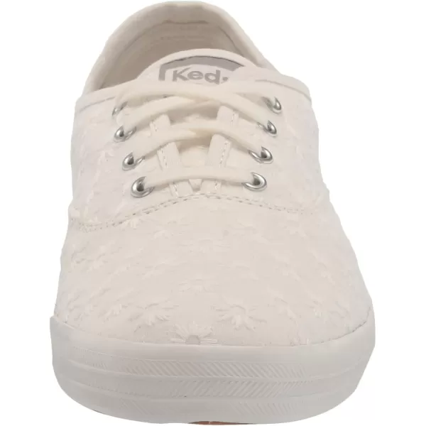 Keds Womens Champion Seasonal Canvas SneakerWhite Starburst Eyelet