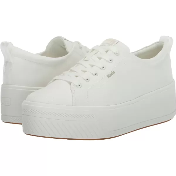 Keds Womens Skyler Lace Up SneakerWhite Leather