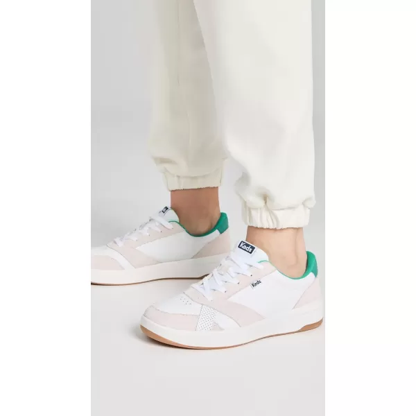 Keds Womens The Court SneakersWhiteGreen