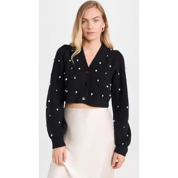 LOVESHACKFANCY Womens Frances Crop CardiganBlack