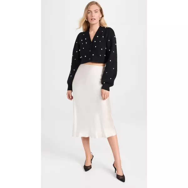 LOVESHACKFANCY Womens Frances Crop CardiganBlack