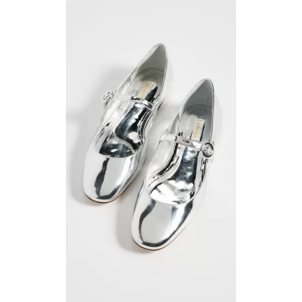 Larroude Womens Blair Ballet FlatsSilver