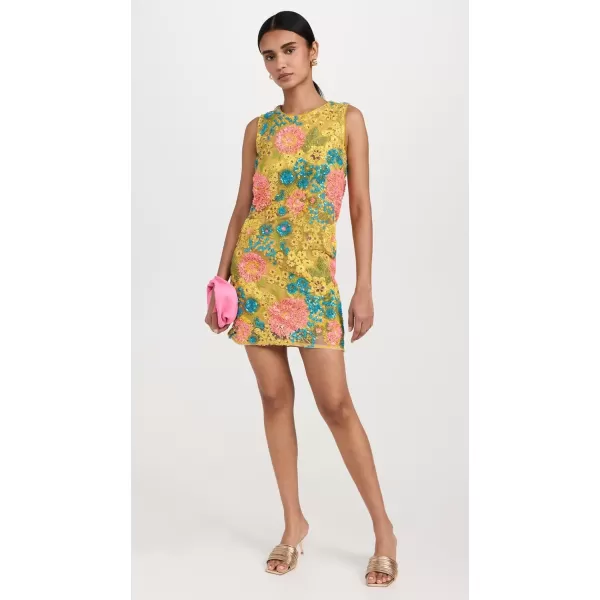 Le Superbe Womens Day Shifter DressOjai Flower Sequins