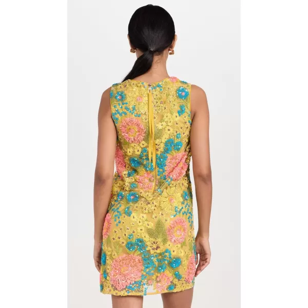 Le Superbe Womens Day Shifter DressOjai Flower Sequins