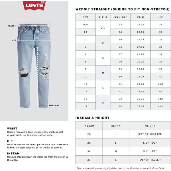 Levis Womens Premium Wedgie Straight JeansStandard Black Sprout