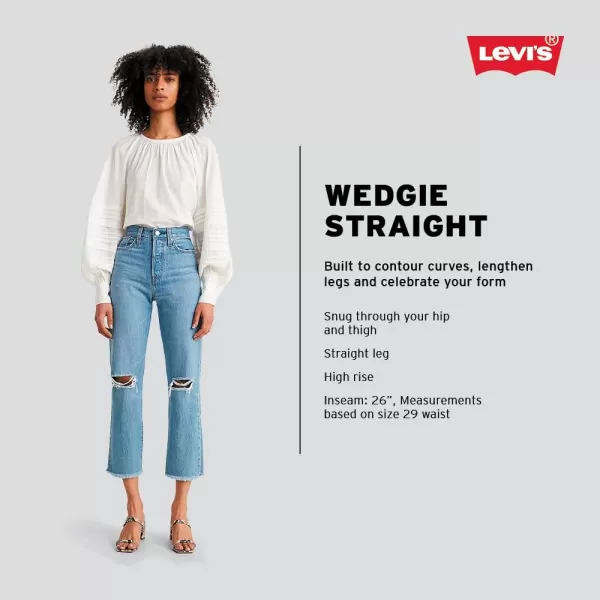 Levis Womens Premium Wedgie Straight JeansStandard Black Sprout