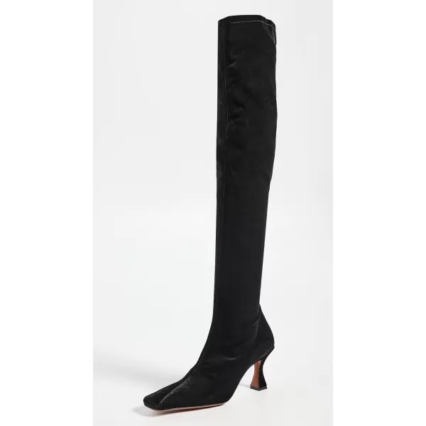 MANU Atelier Womens Over Knee High Stretch Duck BootsBlack