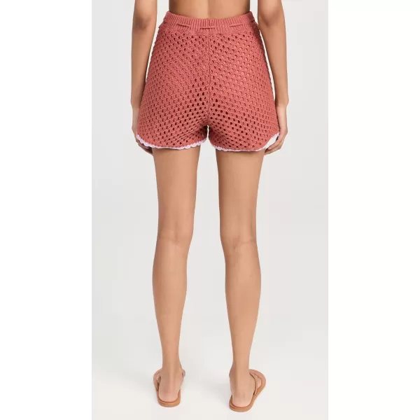 MINKPINK Womens Carver Crochet ShortsRustPink